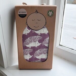 Milkbarn Organic Purple Hedgehog Swaddle